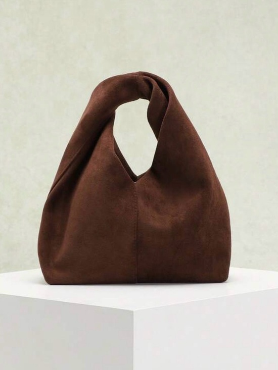 Handbags - NEW Brown Twist Handle Hobo Shoulder Bag
